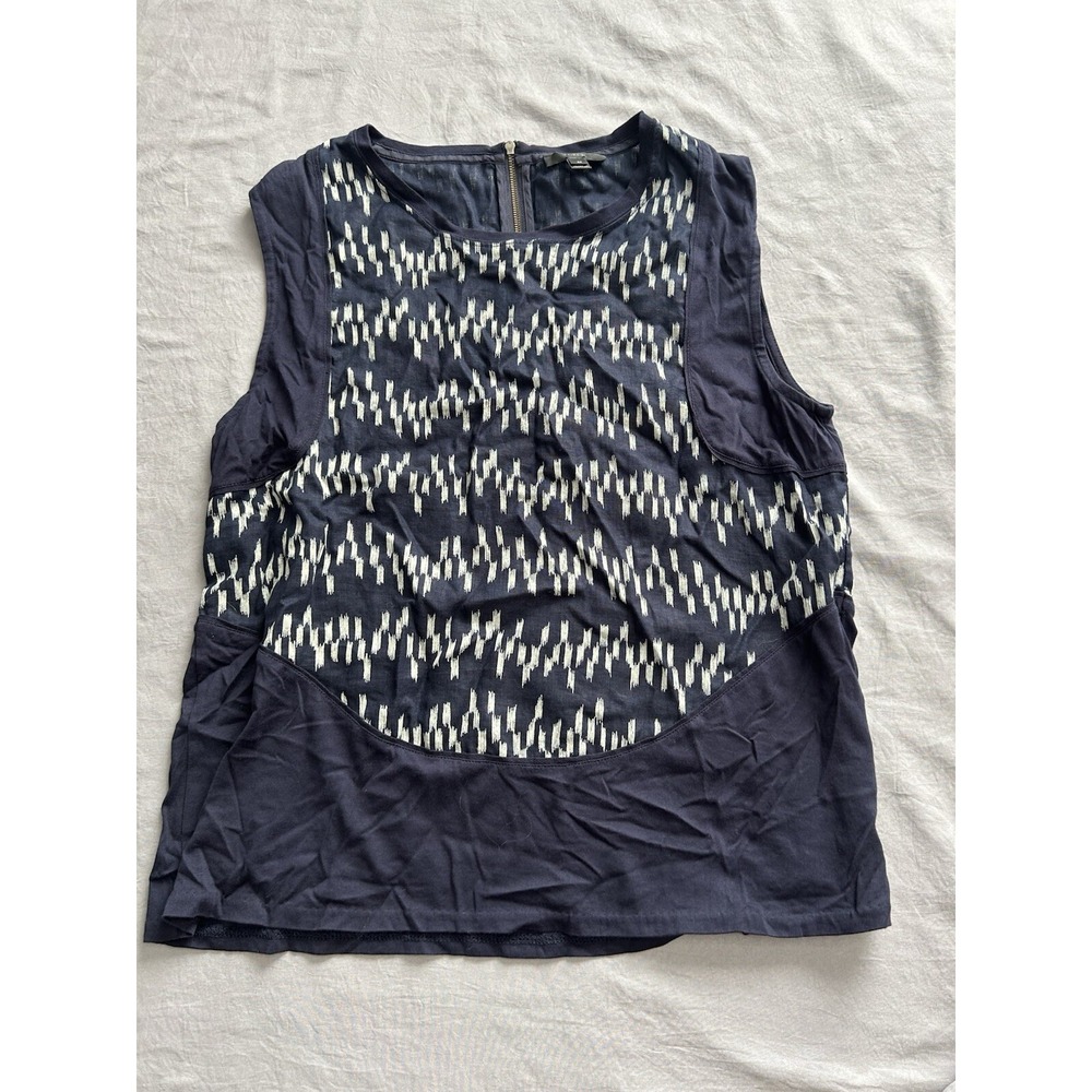 J.Crew Women's Medium Sleeveless Blue Top 100% Cotton